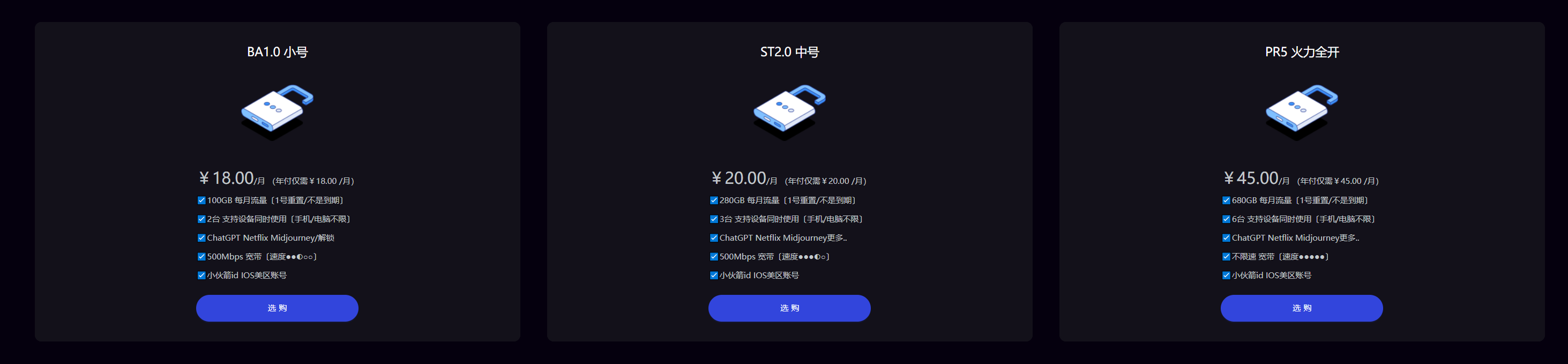 掌中世界机场主营套餐后台控制面板截屏